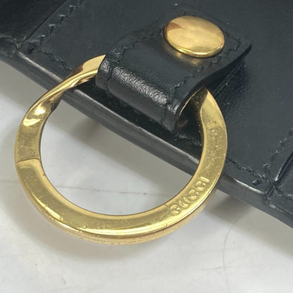 GUCCI Key case Key holder  547588 leather black logo six hooks key