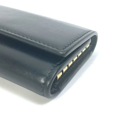 GUCCI Key case Key holder  547588 leather black logo six hooks key
