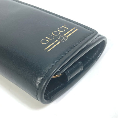 GUCCI Key case Key holder  547588 leather black logo six hooks key