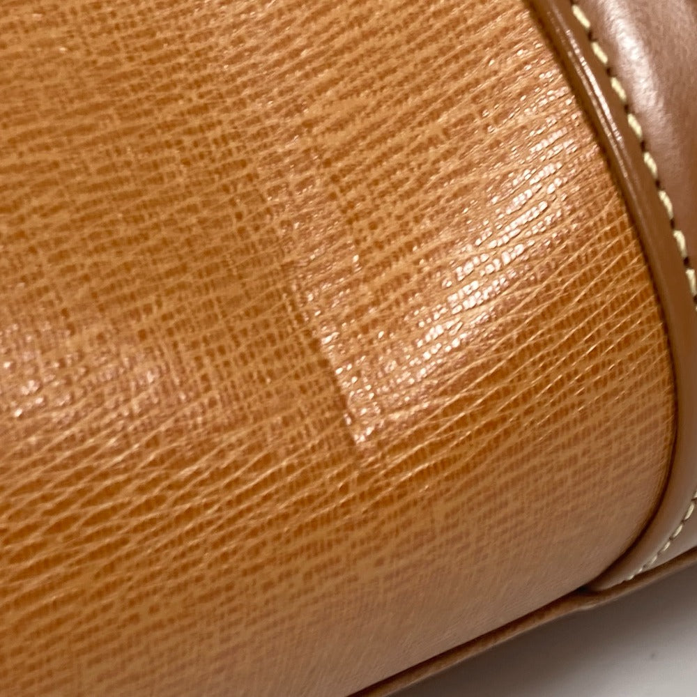 BURBERRY Handbag leather Brown logo Inner check