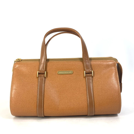 BURBERRY Handbag leather Brown logo Inner check