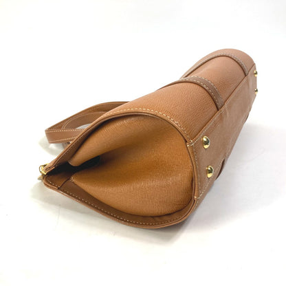 BURBERRY Handbag leather Brown logo Inner check