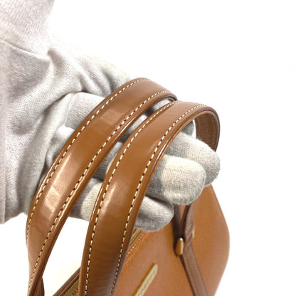 BURBERRY Handbag leather Brown logo Inner check