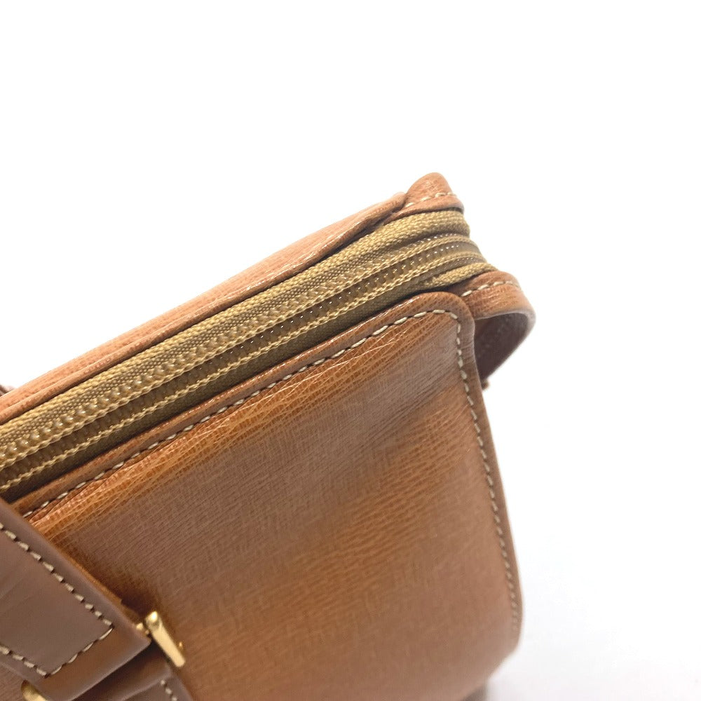 BURBERRY Handbag leather Brown logo Inner check