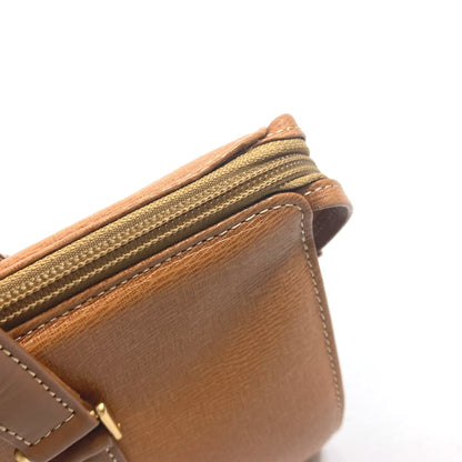 BURBERRY Handbag leather Brown logo Inner check
