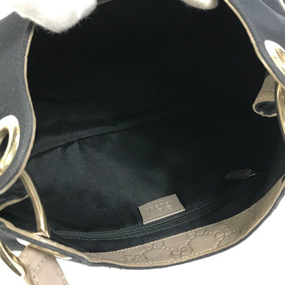 GUCCI Shoulder Bag 257265 Canvas / leather Dark Navy type GG Guccisima logo