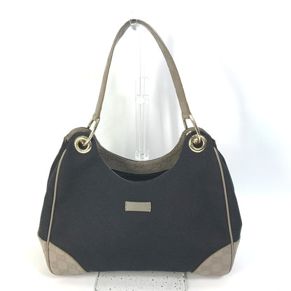 GUCCI Shoulder Bag 257265 Canvas / leather Dark Navy type GG Guccisima logo