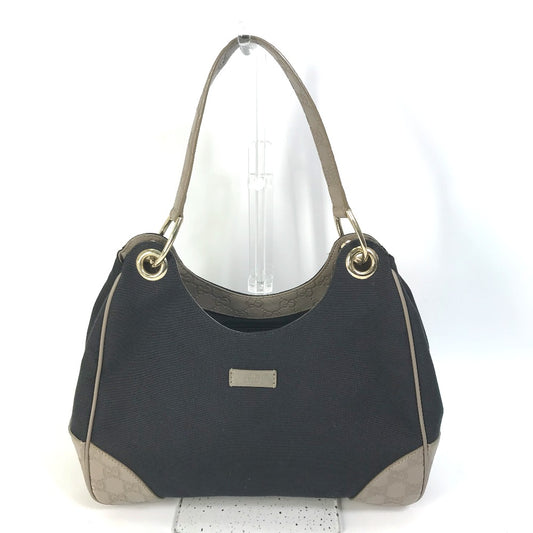 GUCCI Shoulder Bag 257265 Canvas / leather Dark Navy type GG Guccisima logo