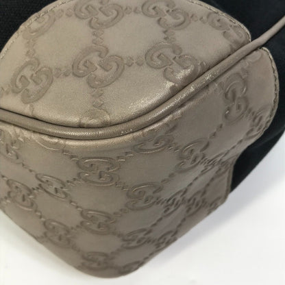 GUCCI Shoulder Bag 257265 Canvas / leather Dark Navy type GG Guccisima logo