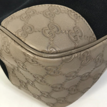 GUCCI Shoulder Bag 257265 Canvas / leather Dark Navy type GG Guccisima logo