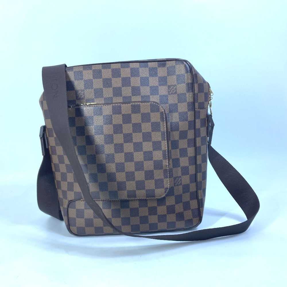 LOUIS VUITTON Shoulder Bag N41441 Damier canvas Brown Damier Olaf MM mens Used Authentic