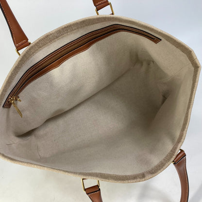 CELINE Shoulder Bag 19006 Canvas / leather Brown Shoulder Horizontal hippo Women Used Authentic