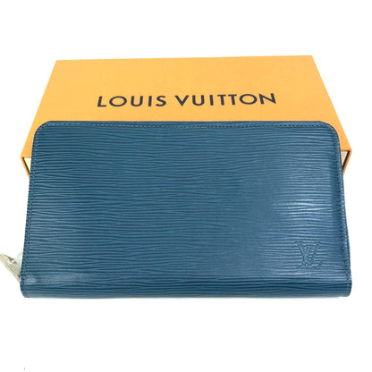 LOUIS VUITTON Long Wallet Purse M60619 Epi Leather Navy Epi Zippy Organizer