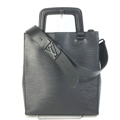 LOUIS VUITTON Handbag M58497 Epi Leather black Epi Crossbody Sac Plat fold Women Used Authentic
