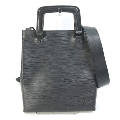 LOUIS VUITTON Handbag M58497 Epi Leather black Epi Crossbody Sac Plat fold Women Used Authentic