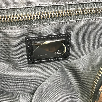 FENDI Handbag Canvas / leather Brown Zucchino Women Used Authentic
