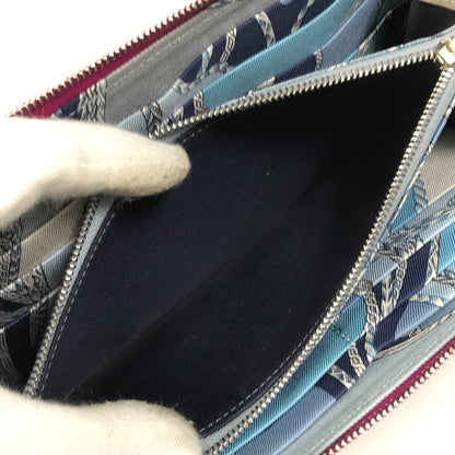 HERMES Long Wallet Purse Epsom purple Long wallet Azap long silk in Women Used Authentic