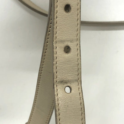 PRADA Shoulder Bag BT0706 Canvas / leather beige logo Jacquard Women Used Authentic