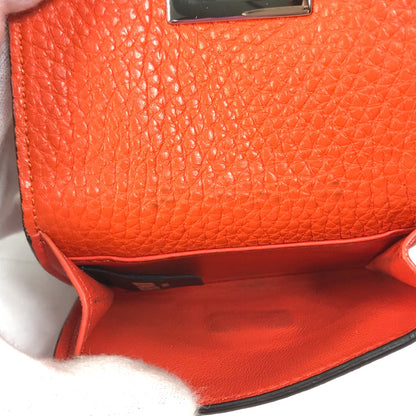 FENDI Trifold wallet 8M0426 leather Orange Peekaboo