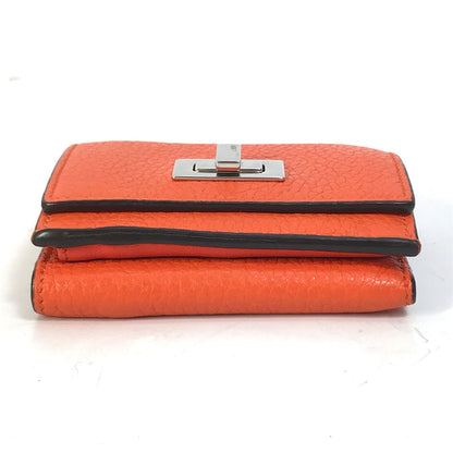 FENDI Trifold wallet 8M0426 leather Orange Peekaboo