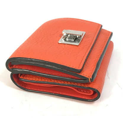 FENDI Trifold wallet 8M0426 leather Orange Peekaboo