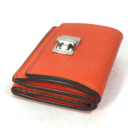 FENDI Trifold wallet 8M0426 leather Orange Peekaboo