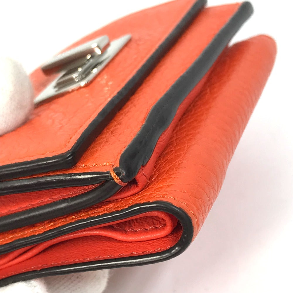 FENDI Trifold wallet 8M0426 leather Orange Peekaboo