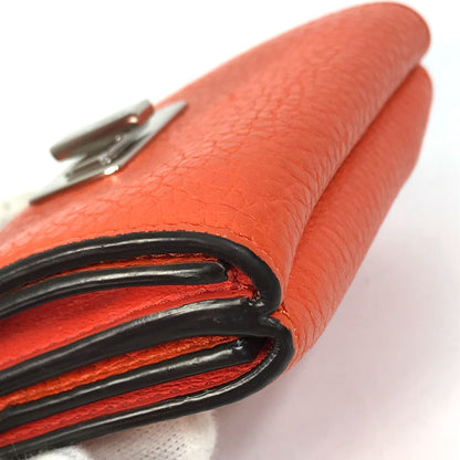 FENDI Trifold wallet 8M0426 leather Orange Peekaboo