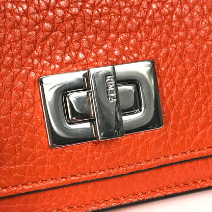 FENDI Trifold wallet 8M0426 leather Orange Peekaboo
