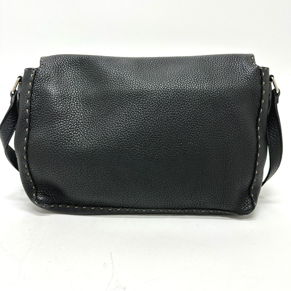FENDI Shoulder Bag 8BT116 leather black Celeria unisex(Unisex) Used Authentic