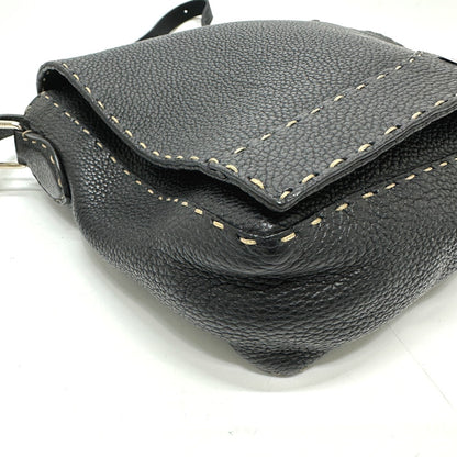 FENDI Shoulder Bag 8BT116 leather black Celeria unisex(Unisex) Used Authentic