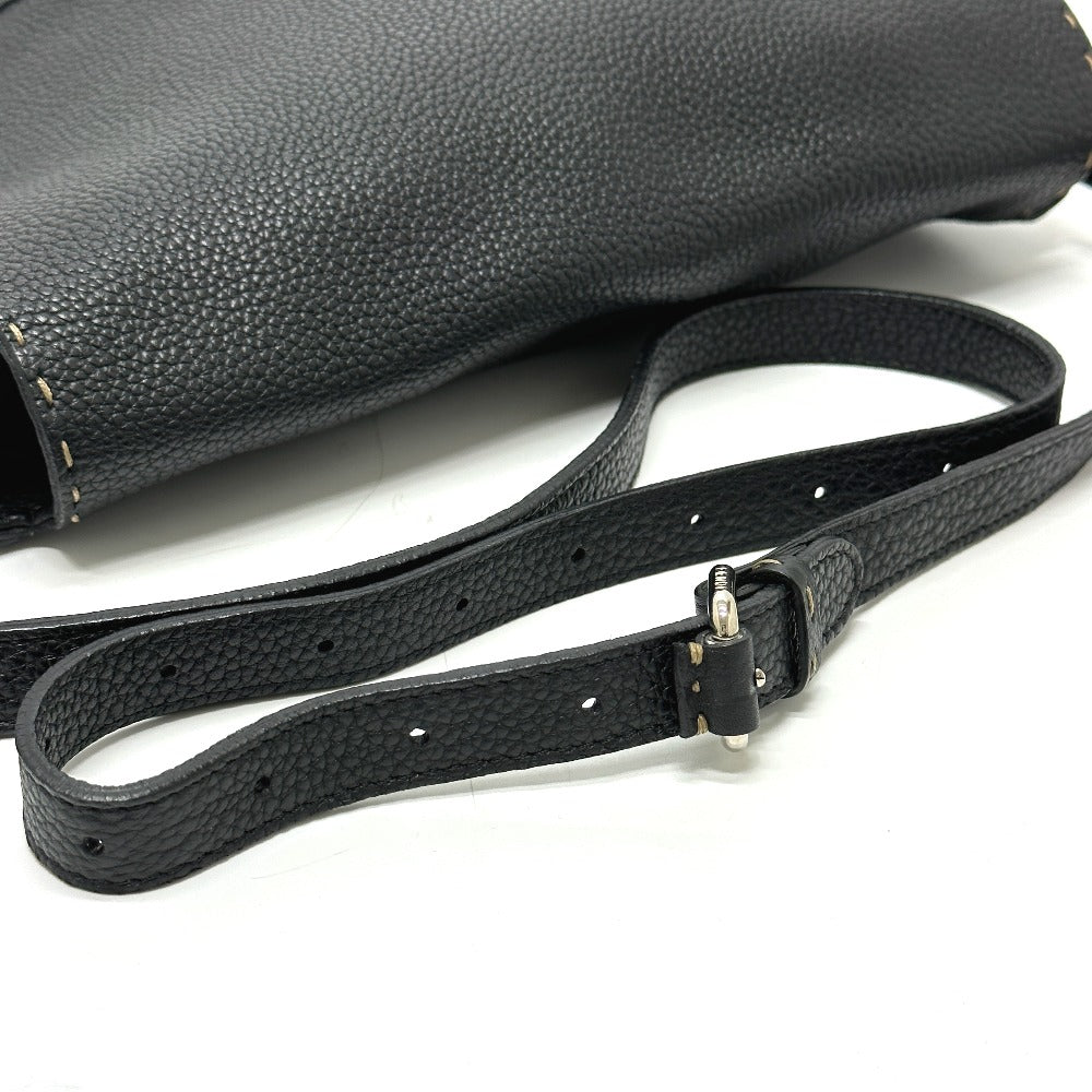 FENDI Shoulder Bag 8BT116 leather black Celeria unisex(Unisex) Used Authentic