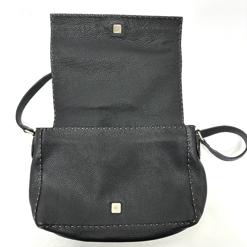 FENDI Shoulder Bag 8BT116 leather black Celeria unisex(Unisex) Used Authentic