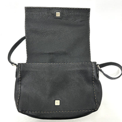 FENDI Shoulder Bag 8BT116 leather black Celeria unisex(Unisex) Used Authentic