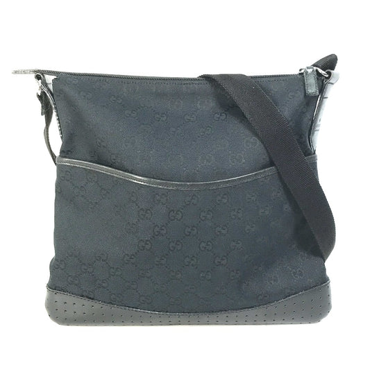GUCCI Shoulder Bag 145857 GG canvas black GG