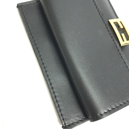 FENDI Coin case 8M0423 leather black baguette card holder