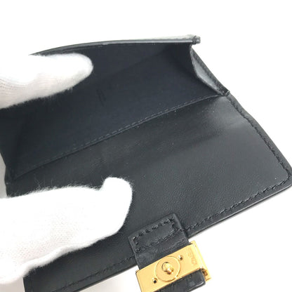 FENDI Coin case 8M0423 leather black baguette card holder