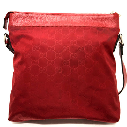 GUCCI Shoulder Bag 510342 Nylon / leather Red GG