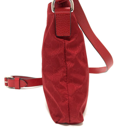 GUCCI Shoulder Bag 510342 Nylon / leather Red GG