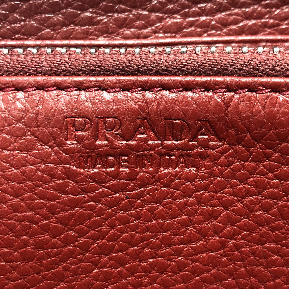 PRADA Long Wallet Purse 2ML317 leather Red type logo gradient Zip Around