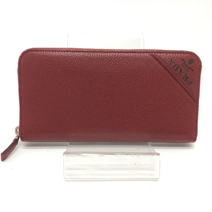 PRADA Long Wallet Purse 2ML317 leather Red type logo gradient Zip Around