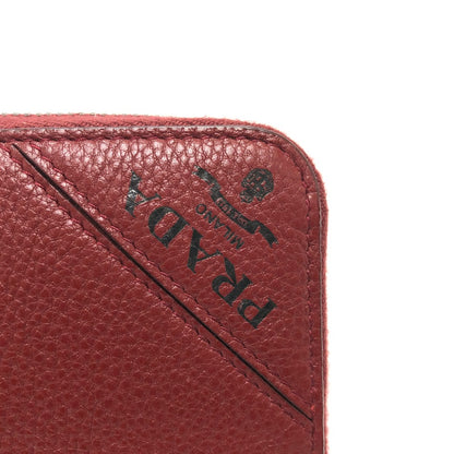 PRADA Long Wallet Purse 2ML317 leather Red type logo gradient Zip Around
