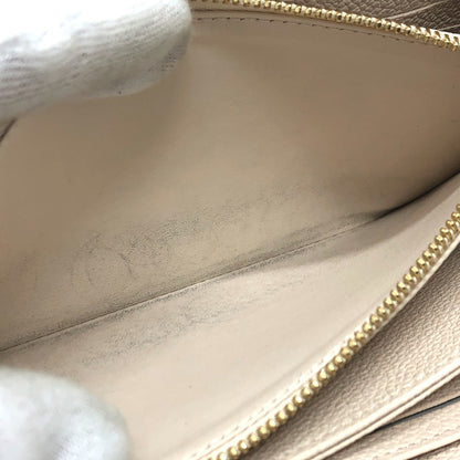LOUIS VUITTON Long Wallet Purse M80402 Monogram Ann Platt Leather beige Monogram Ann Platt Zippy wallet Women Used Authentic