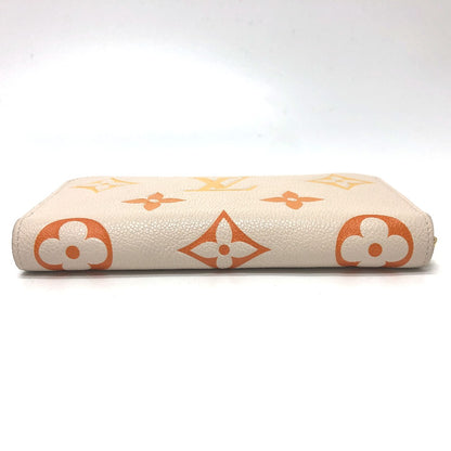 LOUIS VUITTON Long Wallet Purse M80402 Monogram Ann Platt Leather beige Monogram Ann Platt Zippy wallet Women Used Authentic