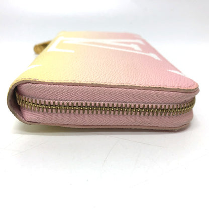 LOUIS VUITTON Long Wallet Purse M80361 Monogram canvas pink monogram visor pool Zippy wallet Women Used Authentic