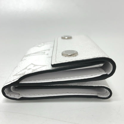 LOUIS VUITTON Trifold wallet M30899 leather white Tiger Lama Monogram Discovery compact wallet