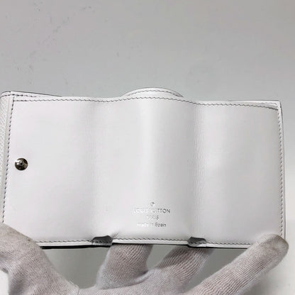 LOUIS VUITTON Trifold wallet M30899 leather white Tiger Lama Monogram Discovery compact wallet