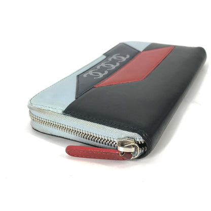 CHANEL Long Wallet Purse leather black airline triple coco Long wallet