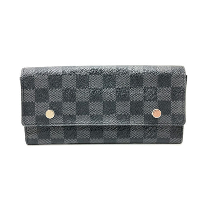 LOUIS VUITTON Long Wallet Purse N63084 Damier Grafitto Canvas black Damier Grafitte Portefeuille long modular