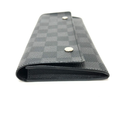 LOUIS VUITTON Long Wallet Purse N63084 Damier Grafitto Canvas black Damier Grafitte Portefeuille long modular